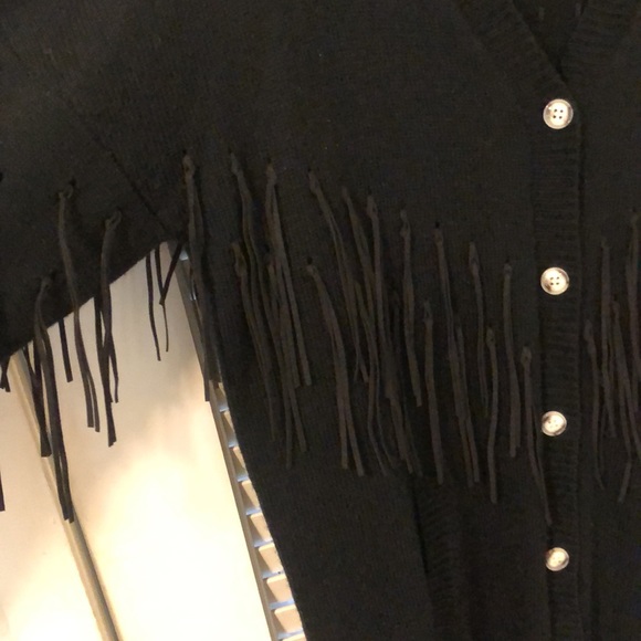 Black Fringe Cardigan - Picture 2 of 2